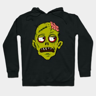 Bored zombie face, illustration Hoodie